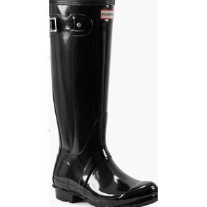 Hunter Refined Tall Gloss Waterproof Rain Boot Size 7